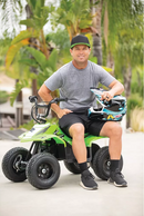 Razor 24V Dirt Quad SX McGrath Powered Ride-On - Green: Steel Frame, 8 MPH, 120 lb Capacity