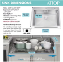 Attop Handmade Stainless steel 28 in. Single Bowl Top Mount Scratch-Resistant Nano Drop-in Kitchen Sink With Bottom Grid