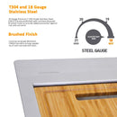 Glacier Bay 27 in. Undermount Single Bowl Stainless Steel Kitchen Sink