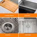 Glacier Bay 27 in. Undermount Single Bowl Stainless Steel Kitchen Sink