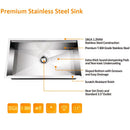 Glacier Bay 27 in. Undermount Single Bowl Stainless Steel Kitchen Sink