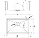 Glacier Bay 27 in. Undermount Single Bowl Stainless Steel Kitchen Sink