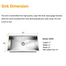 Glacier Bay 27 in. Undermount Single Bowl Stainless Steel Kitchen Sink