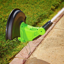 13 Inch String Trimmer cutting grass edges with precision along sidewalks and driveways - Edging View