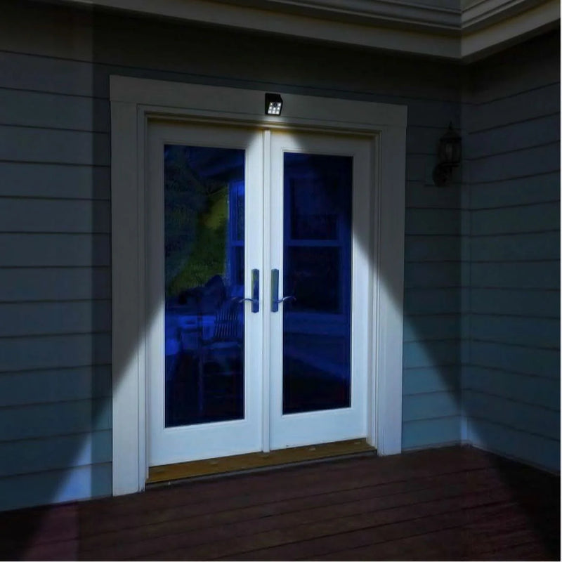 BUNKER HILL 115 Lumen Wall Mount Light, Solar Power Waterproof Wireless Outdoor Light, Black