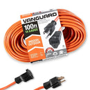 100 Feet 14/3 Gauge Indoor/Outdoor Heavy-Duty Electrical Extension Cord Power Cable, Orange