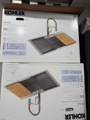 Kohler Provo 33" Dual Mount Single-bowl Workstation Kitchen Sink Kit