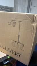 Minka Lavery Pullman Junction 5 Light 28" Wide Chandelier with Clear Glass Shades