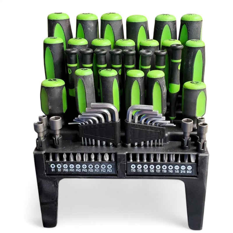 PITTSBURGH 70-Piece Screwdriver Set with Comfort-Grip Handles, Magnetic Tips & Storage Rack – Chrome Vanadium Tools for Home, DIY & Professional Use