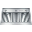 36 inch stainless steel insert range hood with baffle filters
