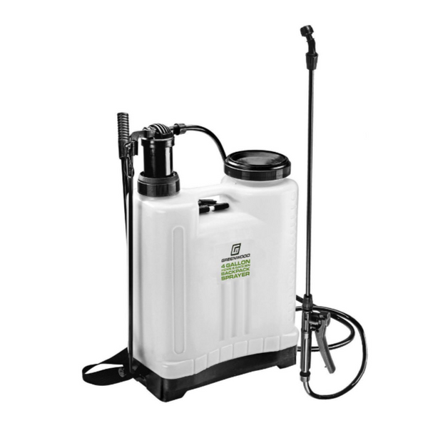 GREENWOOD 4-Gallon Capacity Yard Garden Backpack Pump Tank Sprayer with 4Nozzles