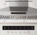 500 CFM Convertible Island Range Hood Touch Control Panel