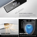 Bidet Toilet Seat, Electric Bidet with Heated Toilet Seat, Instant Warm Water & Air Drying, Temperature Adjustable, Side Panel Control, Display Screen, Night Light, Elongated