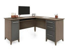 Realspace Koru 60"W L-Shaped Computer Desk with Hutch – Power, USB, & Wireless Charging
