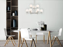 Minka Lavery 2179-84 Camrin Chandelier, 9-Light, 540 Total Watts, 31-in H x 26.88-in W, Brushed Nickel
