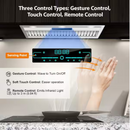 900 CFM insert range hood with touchless gesture control fan operation