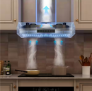 900 CFM range hood powerful kitchen ventilation system removing smoke and odors