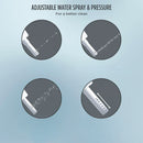 Adjustable water spray pressure on heated bidet toilet seat