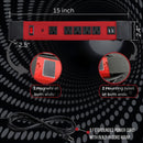 Magnetic Power Strip 5 Outlet Heavy Duty Metal Housing With 2 USB Ports_Red