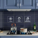 Ductless convertible insert range hood with LED lighting