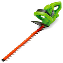 Electric hedge trimmer green body with 22-inch blade and 3.5 Amp corded design front view