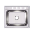 Elkay 25 Inch Stainless Steel Drop In Single Bowl Kitchen Sink