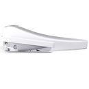 Elongated heated bidet toilet seat side profile