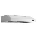 GE 24 inch stainless steel under cabinet range hood bottom view with removable grease filter