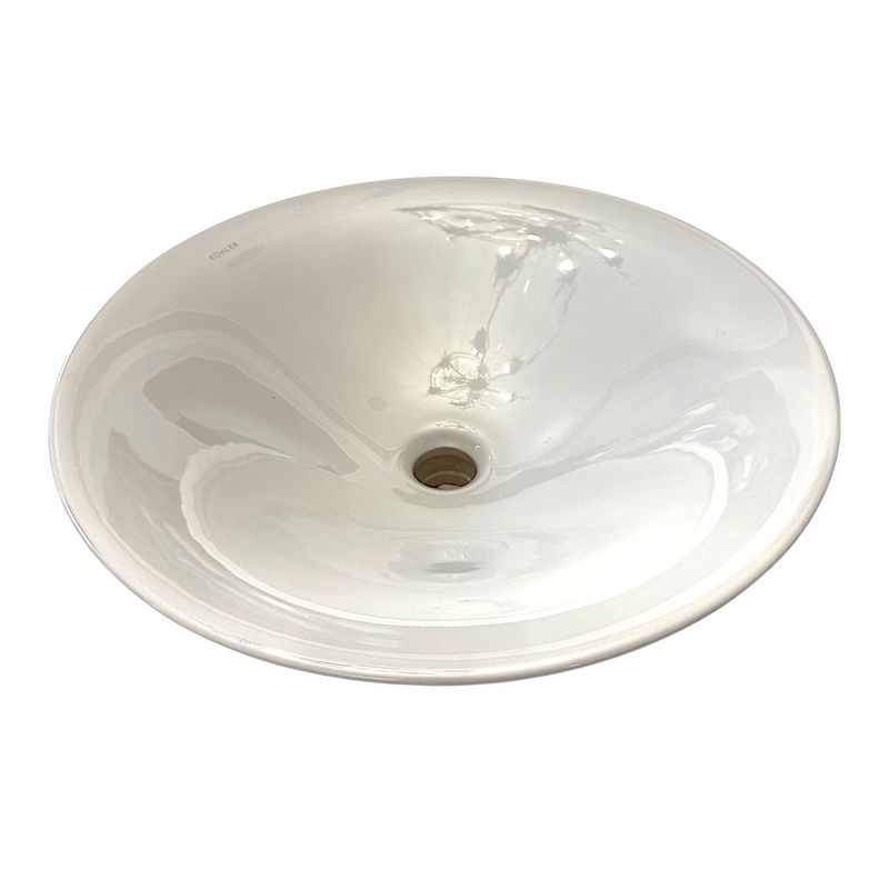 KOHLER K-7806-95 Carillon Round Wading Pool Vessel Bathroom Sink, White