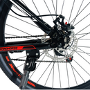 Mountain Bike, Aluminum Frame, 26" Spoke Wheel, 21 Speeds, Black & Red Color