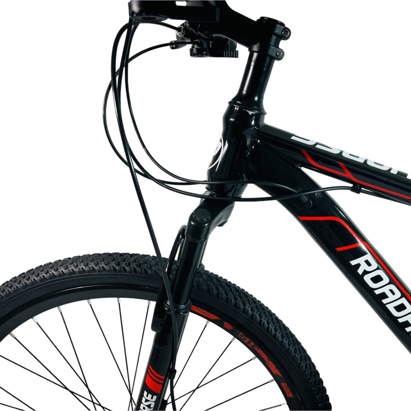 Mountain Bike, Aluminum Frame, 26" Spoke Wheel, 21 Speeds, Black & Red Color