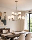 Minka Lavery 2179-84 Camrin Chandelier, 9-Light, 540 Total Watts, 31-in H x 26.88-in W, Brushed Nickel