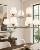 Minka Lavery 2179-84 Camrin Chandelier, 9-Light, 540 Total Watts, 31-in H x 26.88-in W, Brushed Nickel