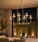 Minka Lavery Ryton 8 -Light Matte White Steel Chandelier