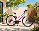 Schwinn Women's Circuit 700C/28 Inches Hybrid Bicycle, Aluminum Frame - Gray/Purple
