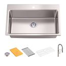 KOHLER Provo 33 inch stainless steel workstation sink kit