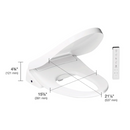 KOHLER PureWash E805 Elongated Heated Bidet Toilet Seat Bottom View with Dimensions