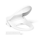 KOHLER PureWash E875 elongated heated bidet toilet seat in white finish