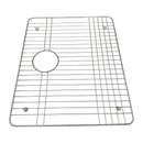 Kitchen sink rack grid with center drain opening for stainless steel sinks