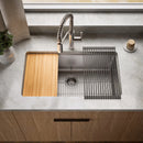 Modern KOHLER Provo workstation sink with faucet