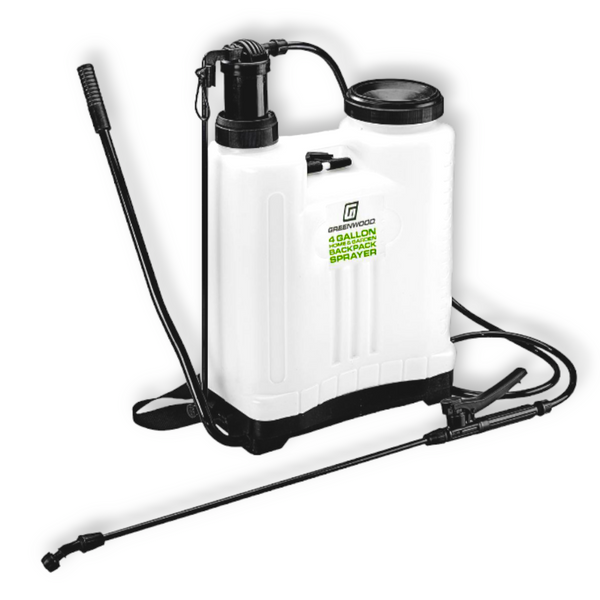 Backpack Sprayer 4 Gallon Capacity 12 PSI 66 Inch Hose Yard Garden Sprayer Kit with 4Nozzles for Different Applications