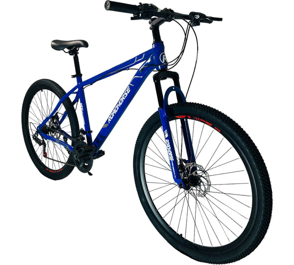 Mountain Bike, Aluminum Frame, 27.5 inches Spoke Wheel, 21 Speeds, Blue & White Color