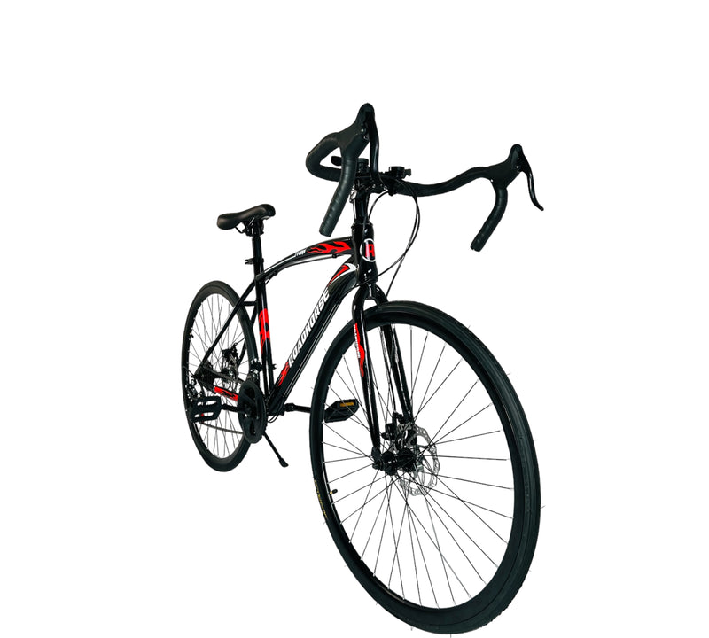 700C Road Bike, Full Carbon Steel Frame, Mechanical Disc Brake, Multiple Colors