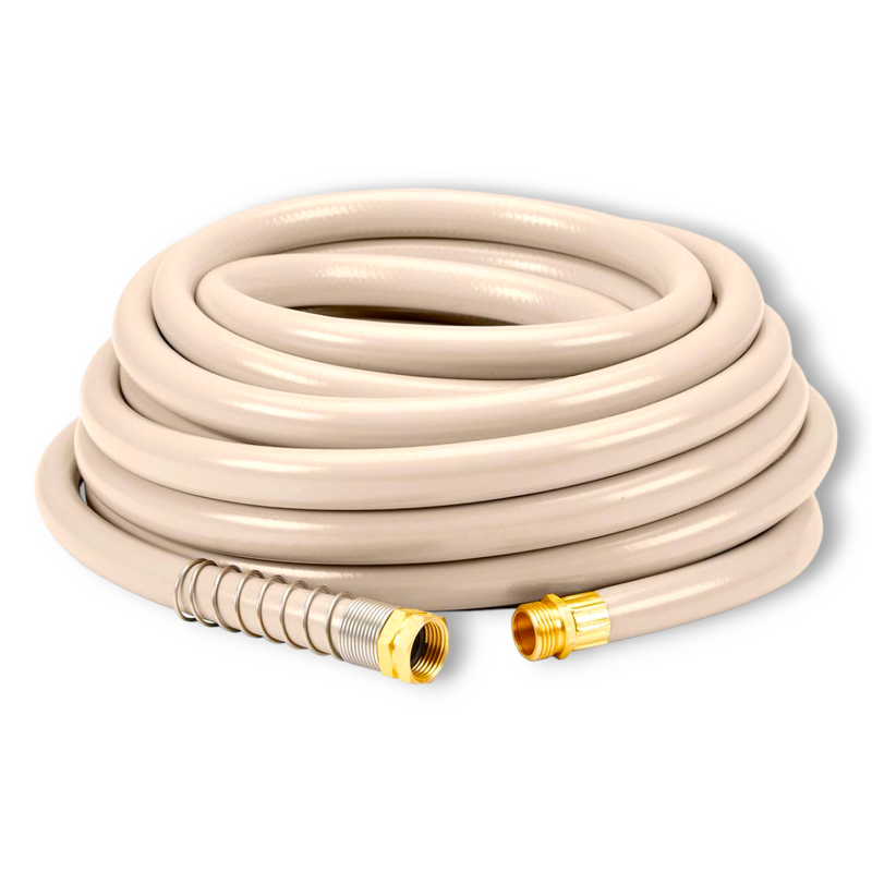 Water Hose All Weather 3/4" x 50 Feet HEAVY DUTY Commercial Industrial Contractor PVC Garden Hose, Gray