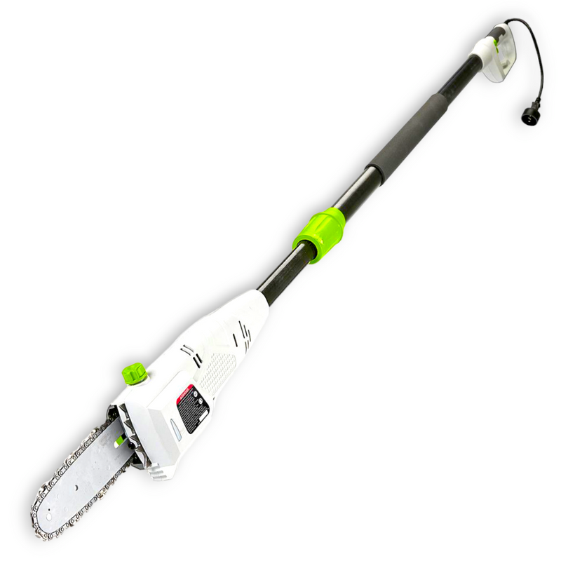 Electric Pole Saw - 6.5 Amp 9.5 Inches bar with 3/8 in. pitch Oregon 8 feet Max Reach chain with easy chain adjustment