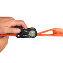 Heavy Duty 1 Inch x 15 Feet Ratcheting 400lb Capacity Orange Tie Downs, 4-Pack