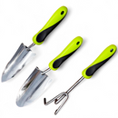 Garden Tool Set 3 Piece, Heavy Duty and Lightweight Stainless steel Tools for planting, transplanting, weeding, digging, loosening soil, aeration, and more