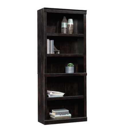 Realspace 72"H 5-Shelf Bookcase, Peppered Black