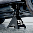 NEW 3 Ton (6,500 lb) Capacity Double Locking Steel Jack Stands - Lift Height 11-3/8 in. to 16-7/8 in., 2 Piece_Slate Gray