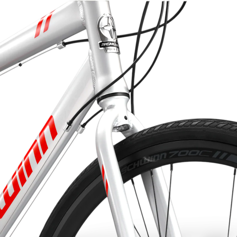 Schwinn Men's Circuit Hybrid Bike - Silver/Red Schwinn Men's Circuit Hybrid Bike - Silver/Red
